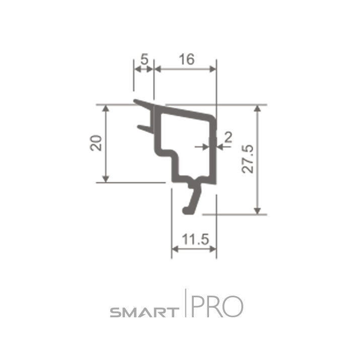 Штапик стандартный 16 мм на стеклопакет 24мм в Семее
