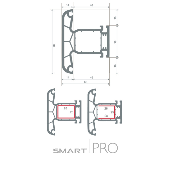 Импост 4-х камерный в Семее