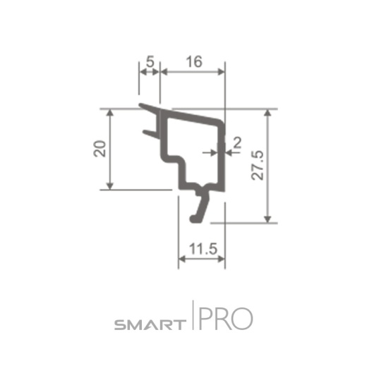 Штапик стандартный 16 мм на стеклопакет 24мм в Семее