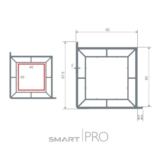 Профиль углового соединения (60) в Семее