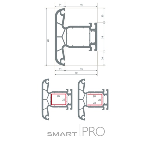 Импост 4-х камерный в Семее